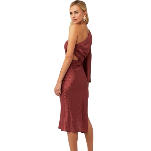 NWT Jen’s Pirate Booty Nebula Vermillion One Shoulder Burgundy Dress - Picture 3 of 12